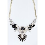 Icarus Onyx Wing Crystal Necklace